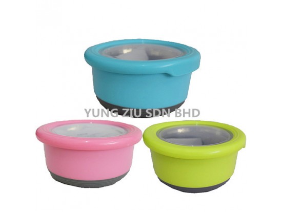 6858#730ML ROUND FOOD CONTAINER(TEDEMEI)